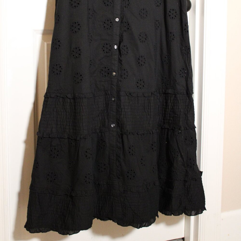 Black eyelet midi dress Gap Size XXL tall 2x plus size NWT - Picture 4 of 5